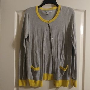 Old Navy gray and yellow sweater